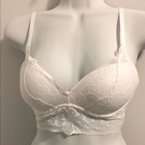 PINK Victoria Secret white lace Bralette Size XS